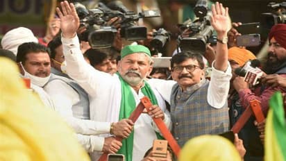 UP Election 2022: Shiv Sena leader Sanjay Raut meets Rakesh Tikait in bid to foray into state