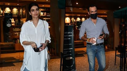 Ahead of her wedding, Karishma Tanna goes for a coffee date with fiancé Varun Bangera; see pics