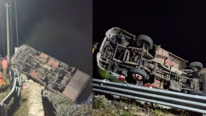 Accident : ശബരിമല ദര്ശനം കഴിഞ്ഞു മടങ്ങിയ അയ്യപ്പഭക്തര് സഞ്ചരിച്ച മിനിബസ് മറിഞ്ഞു; 10 പേര്ക്ക് പരിക്ക്