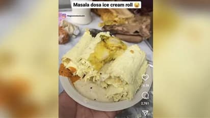 Viral Video : 'മസാല ദോശ ഐസ്‌ക്രീം റോള്‍'; വിചിത്രമായ പാചകപരീക്ഷണം