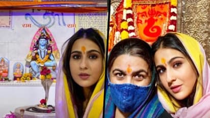 Sara Ali Khan in Indore: Actress along with mom Amrita Singh offer prayers at Khajrana Ganesh Temple