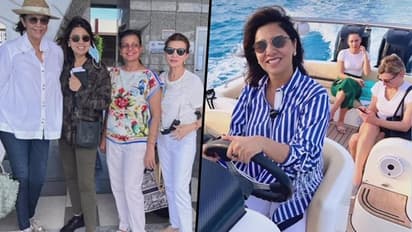 Neetu Kapoor holidays on a yacht with her girl gang
