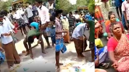 Pongal Gift: காற்றில் பறக்கும் ஆளுங்கட்சி மானம்.. பொங்கல் பரிசுத்தொகுப்பை சாலையில் கொட்டி மக்கள் போராட்டம்.!