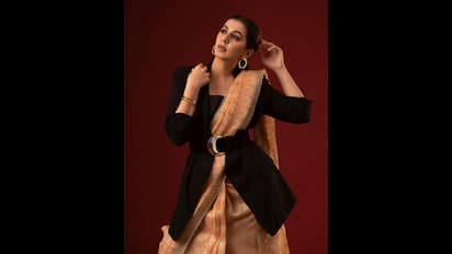 nikki galrani hot : கொஞ்சம் விட்டாலும் அவிந்திரும் போல..ஸ்டைலிஷ் சேலை கட்டில் நிக்கி கல்ராணி..