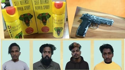 ഡമ്മി തോക്കും കുരുമുളക് സ്പ്രേയുമായി നാലംഗ കവർച്ചാസംഘം തൃശ്ശൂരിൽ പിടിയിൽ