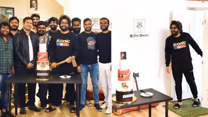 Pushpa star Allu Arjun gets warm welcome by friends, family; see pictures