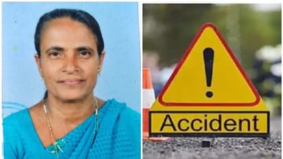 സ്കൂട്ടറിൽ ലോറിയിടിച്ചു, മകന്റെയും പേരക്കുട്ടിയുടെയും മുന്നിൽവെച്ച് വീട്ടമ്മയ്ക്ക് ദാരുണാന്ത്യം