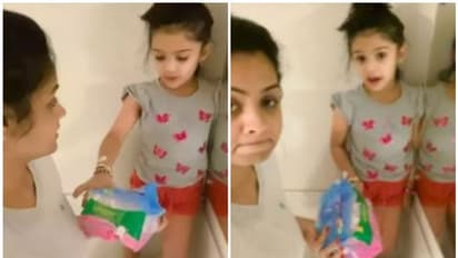 മകള്‍ക്ക് സാനിറ്ററി നാപ്കിനെക്കുറിച്ച് പറഞ്ഞ് കൊടുത്ത് ശില്‍പ ബാല: വീഡിയോ