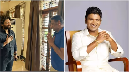 புனித் ராஜ்குமார் வீட்டிற்கு சென்ற புஷ்பா நாயகன் அல்லுஅர்ஜூன்..4 மாதங்களுக்கு பிறகு அஞ்சலி..