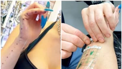 ലൈംഗികബന്ധത്തിന് മുമ്പ് അളവെടുക്കാൻ കയ്യിൽ സ്കെയിൽ ടാറ്റൂ ചെയ്ത് ബ്രിട്ടീഷ് യുവതി