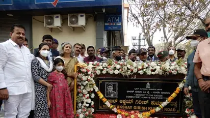 Karnataka leaders fulfil promise: Stone plaque honouring late Major Akshay Girish Kumar restored