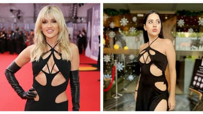 BRIT Awards 2022: Ashley Roberts's braless thigh-split cutout dress is similar to Urfi Javed’s black dress?