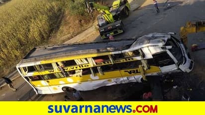 Haveri Road Accident: ಸೇತುವೆ ಮೇಲಿಂದ ಬಿದ್ದ VRL ಬಸ್: ಇಬ್ಬರ ಸಾವು