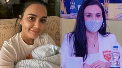 IPL Mega Auction 2022: Punjab Kings owner Preity Zinta watches auction with her baby in her arms