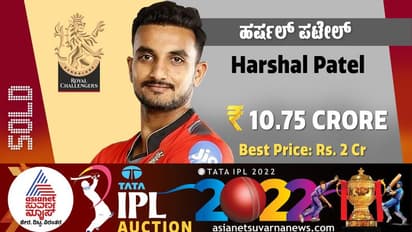 IPL Auction 2022 ಹರ್ಷಲ್ ಪಟೇಲ್ ಮತ್ತೆ ಆರ್ಸಿಬಿ ಪಾಲು, 10.75 ಕೋಟಿ ರೂಗೆ ಖರೀದಿ!