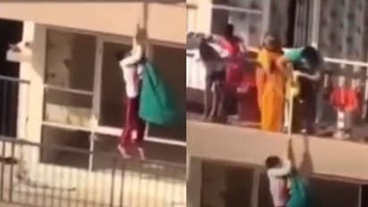 Viral Video : 'ഒരു സാരിക്ക് വേണ്ടി മകന്റെ ജീവന്‍ പണയം വയ്ക്കുമോ?'; ഞെട്ടലായി വീഡിയോ