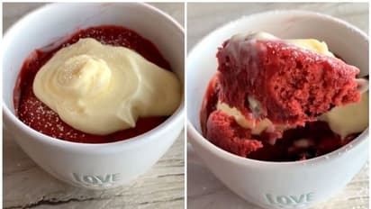 Valentine's Day Cake :  വാലന്റൈൻസ് ഡേ സ്പെഷ്യൽ 'റെഡ് വെൽവെറ്റ് മ​ഗ് കേക്ക്'; റെസിപ്പി