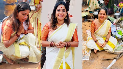 Amrutha nair : ആറ്റുകാലമ്മയ്ക്ക് നിറകണ്ണുകളോടെ പൊങ്കാലയര്‍പ്പിച്ച് 'കുടുംബവിളക്ക് ശീതള്‍'