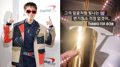 BTS's J-Hope aka Jung Hoseok gets gold-plated toilet brush on his birthday and more  (Pictures)