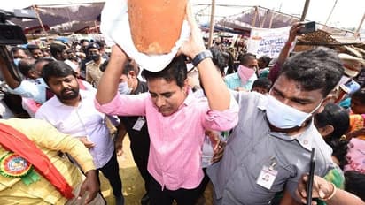 Sammakka Saralamma jatara: సమ్మక్క సారలమ్మలకు మంత్రి కేటీఆర్ ప్రత్యేక పూజలు.. !