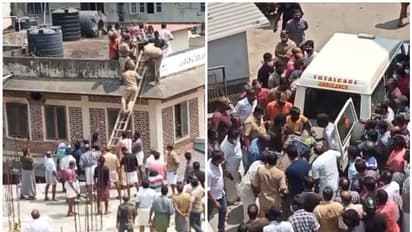 തൃശ്ശൂരില് കെട്ടിടത്തിന് മുകളില് നിന്ന് യുവതിയും യുവാവും ചാടി; വീണത് മറ്റൊരു കെട്ടിടത്തിലേക്ക്