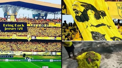 Sandesh Jhingan : ജിങ്കാനോടുള്ള കലിപ്പടങ്ങുന്നില്ല; 21-ാം നമ്പര്‍ ജേഴ്‌സി തിരിച്ചുകൊണ്ടുവരണമെന്ന് മഞ്ഞപ്പട