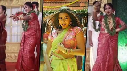 Kerala bride copies Sara Ali Khan's Chaka Chak moves on her wedding. groom looks happy (Watch)