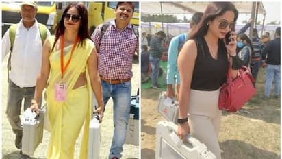 UP election : 2019ല്‍ മഞ്ഞസാരി, കൂളിംഗ് ഗ്ലാസ്; ഇക്കുറി കറുത്തടോപ്പ്, ബേഷ് പാന്റ്, കൂളിംഗ് ഗ്ലാസ്; വൈറലായി റീന