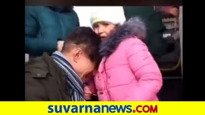 ಉಕ್ರೇನ್‌ ರಷ್ಯಾ ಯುದ್ಧ:  ಸುರಕ್ಷಿತ ಸ್ಥಳಕ್ಕೆ ಕಳುಹಿಸುವ ಮುನ್ನ ಪುಟ್ಟ ಮಗಳನ್ನು ತಬ್ಬಿಕೊಂಡು ಬಿಕ್ಕಿಬಿಕ್ಕಿ ಅತ್ತ ಅಪ್ಪ