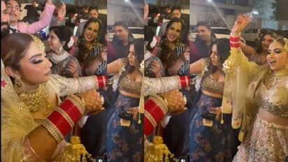 Bride viral dance: குத்த வச்சு குத்தாட்டம் போட்ட மணப்பெண்...சேர்ந்து ஆடிய மணமகன்..! வைரல் வீடியோ..