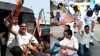 বনধ সফল করতে রাস্তায় বিজেপি কর্মীরা, খিদিরপুর ও বেহালাতে পুলিসের সঙ্গে ধস্তাধস্তি