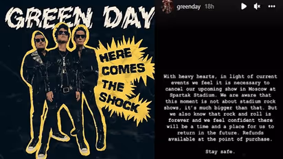 Green Day cancels its Moscow concert amidst Russia-Ukraine war