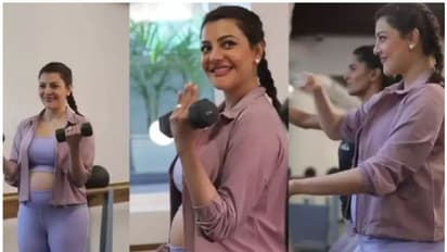 Kajal Aggarwal Workout Video  :  ​ഗർഭകാലത്ത് വ്യായാമം ചെയ്യൂ; വീഡിയോ പങ്കുവച്ച് കാജല്‍ അഗര്‍വാള്‍