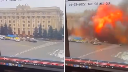 Russian missile blows up Kharkiv's administration building (Watch)