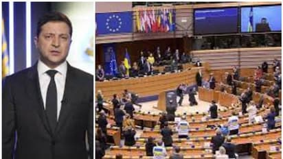 Zelenskyy : ഇ.യു സഭയില് വികാരഭരിതനായി സെലെൻസ്കിയുടെ പ്രസംഗം; കൈയ്യടിച്ച് അംഗങ്ങള്