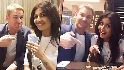 When Shane Warne taught Shilpa Shetty a trick or two of Poker
