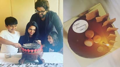 Pushpa के Allu Arjun ने पत्नी और बच्चों संग मनाई शादी की सालगिरह, केक को देख बेटी ने ऐसे किया रिएक्ट