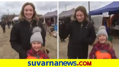 ತುಂಟಾಟದಿಂದ ವರದಿಗಾರ್ತಿಗೆ ಅಡ್ಡಿಪಡಿಸಿದ ಉಕ್ರೇನ್ ಮಗು... ವಿಡಿಯೋ