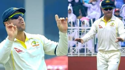 విరాట్ కోహ్లీని ఫాలో అవుతున్న డేవిడ్ వార్నర్... పాకిస్తాన్తో టెస్టులో మైదానంలో స్టెప్పులు...