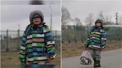 Ukraine Crisis : കരഞ്ഞുകൊണ്ട് പോളണ്ട് അതിർത്തി കടക്കുന്ന ബാലൻ, ഹൃദയഭേദകം യുക്രൈനിൽ നിന്നുള്ള ഈ ദൃശ്യം