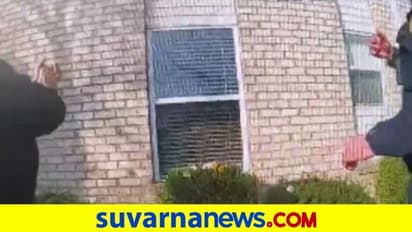 ಬೆಂಕಿ : ಪ್ರಾಣ ಉಳಿಸಲು ಮಗುವನ್ನು ಕಟ್ಟಡದಿಂದ ಕೆಳಗೆಸೆದ ಅಪ್ಪ, ವಿಡಿಯೋ