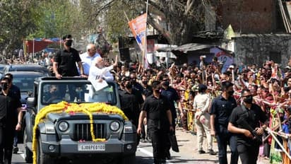 Big win, big celebration: PM Modi, in open jeep, holds mega road show in Gujarat