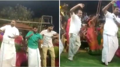 குத்தாட்டம் போட்ட எஸ்.பி.வேலுமணி.! குலுங்கிய கோவை..! கோவில் திருவிழா ருசிகரம்..