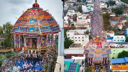 "ஆருரா !! தியாகேசா !!" திருவாரூர் ஆழித்தேரோட்டம்.. பக்தர்கள் உற்சாகம் !!