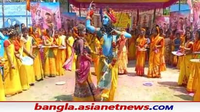 বিধাননগর মেতে উঠল জীবন্ত রাধা-কৃষ্ণের দোল উৎসবে, দেখে নিন কিছু নজরকাড়া ছবি