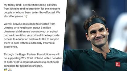 ఉక్రెయిన్ చిన్నారుల కోసం కదిలిన రోజర్ ఫెడరర్... పాఠశాలల కోసం భారీ విరాళం..