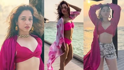 Tamannaah : படு மோசமான பிகினியில் தமன்னா..மாலத்தீவில் முதல் அனுபவம் கிளாமருடன்..