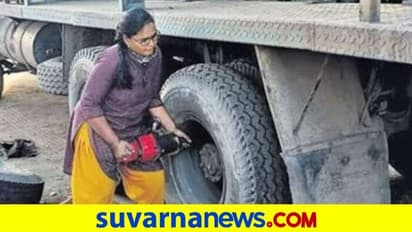 ಗಾಡಿಗಳಿಗೆ ಪಂಕ್ಚರ್ ಹಾಕುವ ಗಟ್ಟಿಗಿತ್ತಿ: ಪುರುಷ ಪ್ರಾಬಲ್ಯಕ್ಕೆ ಸವಾಲ್‌ ಈ ಆದಿಲಕ್ಷ್ಮಿ