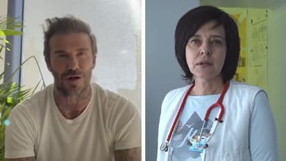 உக்ரைன் பெண் மருத்துவரிடம் தனது இன்ஸ்டாகிராம் கணக்கை வழங்கினார் டேவிட் பெக்காம்