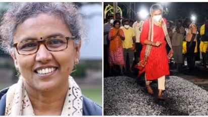 பண்ணாரி அம்மன் கோயிலில் திடீரென தீயில் இறங்கிய அமுதா IAS.. !அதிர்ந்துபோன பக்தர்கள்.. மிரளவைக்கும் போட்டோ..